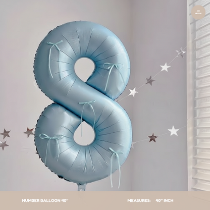 Baby Blue Number 40" Balloon