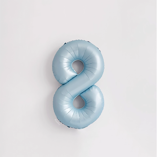 Baby Blue Number 40" Balloon